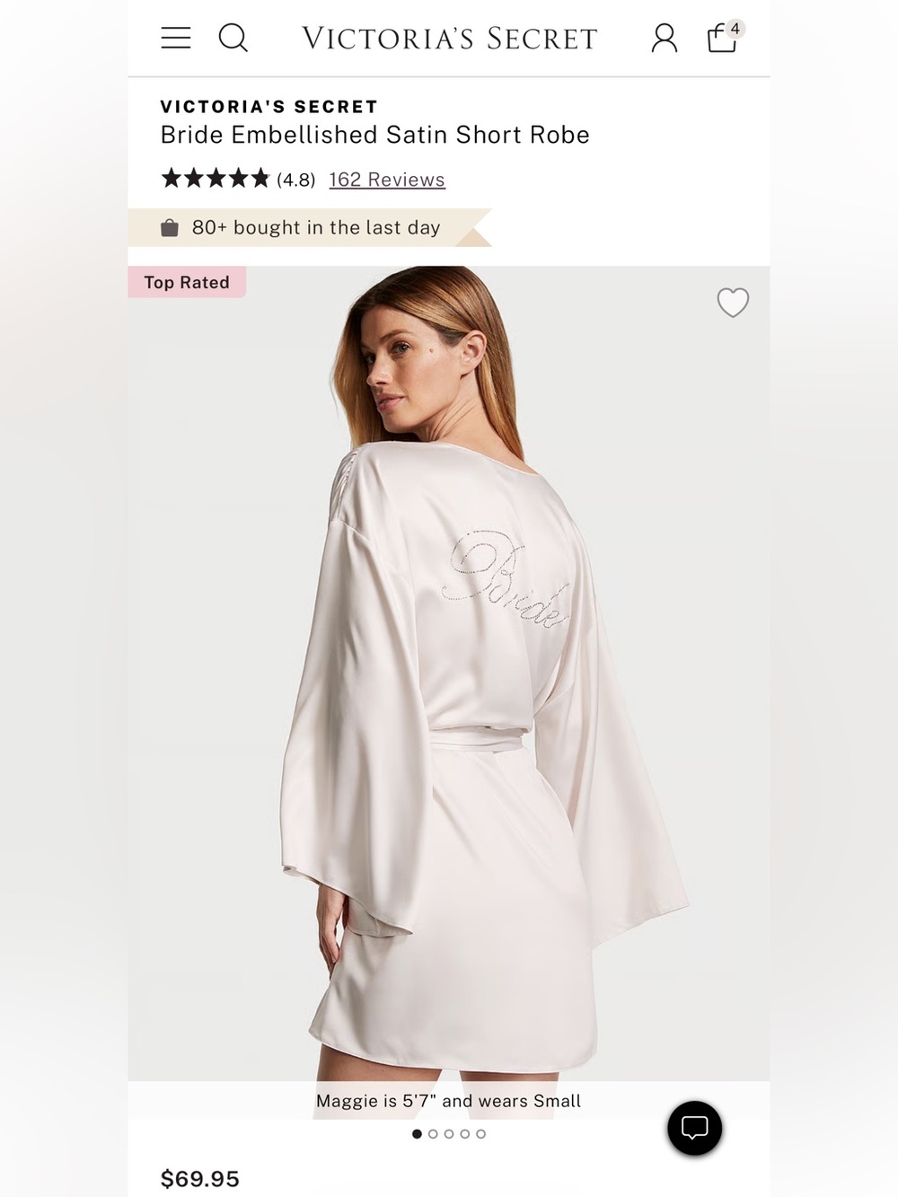 Victoria's Secret Satin 'Bride' Robe